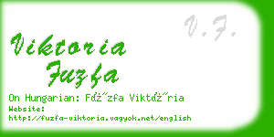 viktoria fuzfa business card